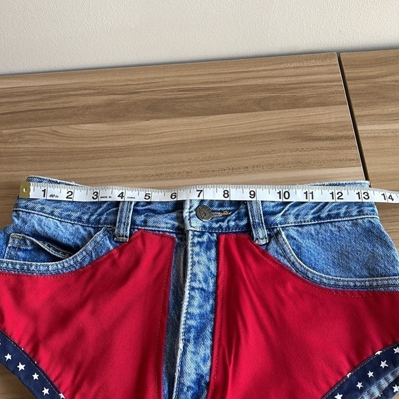 Vintage Guess Booty Jean Short Underwear Patriotic America - Picture 7 of 9